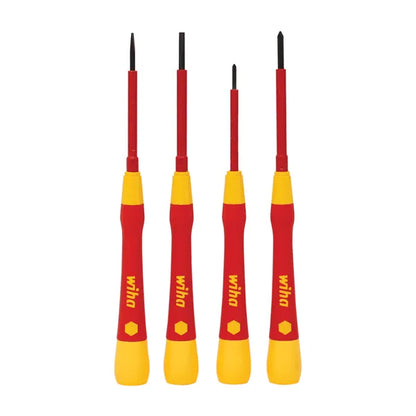 WHIA 4 PIECE FINE SCREWDRIVER SET, PICOFINISH, SLOTTED & PHILLIPS, VDE 1000V INSULATED WH-44847