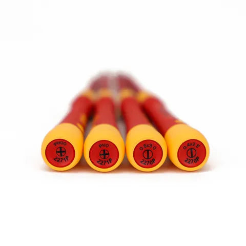 WHIA 4 PIECE FINE SCREWDRIVER SET, PICOFINISH, SLOTTED & PHILLIPS, VDE 1000V INSULATED WH-44847