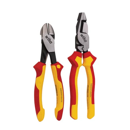 WHIA 2 PIECE PLIER SET, 220MM CROSS CUT PLIERS & 200MM SIDE CUTTERS, VDE 1000V INSULATED WH-45960