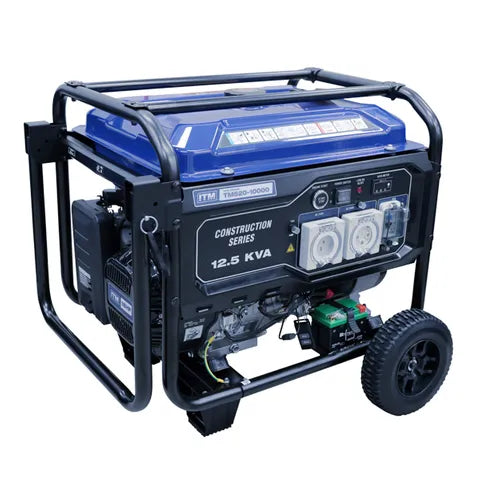 ITM 12.5KVA GENERATOR PETROL CONSTRUCTION, 10000 WATT PEAK ELECTRIC START W/REMOTE