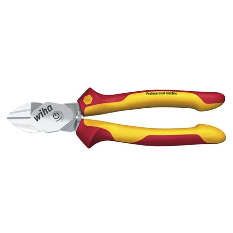 WIHA 200MM HEAVY-DUTY BICUT SWITCHABLE DIAGONAL SIDE CUTTERS, VDE 1000V INSULATED