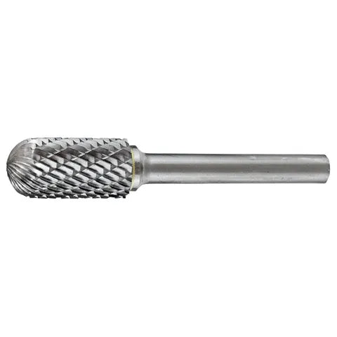 HOLEMAKER CARBIDE BURR CYLINDRICAL RADIUS END 3/8" X 3/4" HEAD 1/4" SHANK DC - CB-SC3