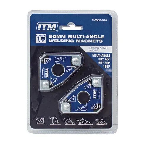MULTI-ANGLE WELDING MAGNET, 15KGS FORCE, 60MM, 30°,45°,60°, 90°, 165°, POWERFUL NdFeB MAGNET