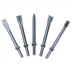 M7 CHISEL SET, 175MM LONG, 10MM ROUND SHANK, 5 PIECE TO SUIT SC211C & SC212C