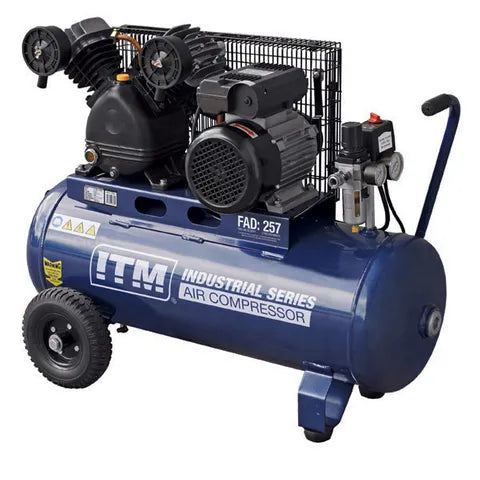 ITM AIR COMPRESSOR, BELT DRIVE, 2.5HP 60LTR FAD 257L/MIN