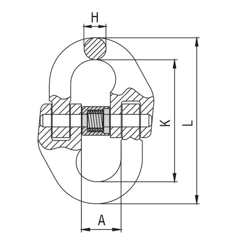 ITM G80 COMPONENTS, COMPONENT CONNECTOR, 6MM CHAIN SIZE