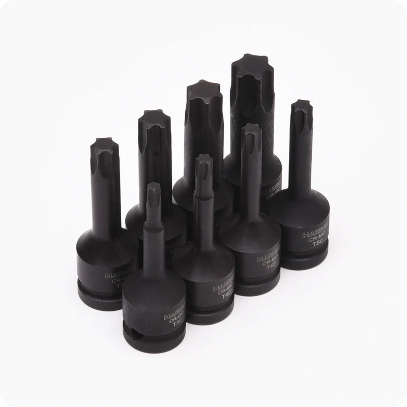 HARDEN SOCKET IMPACT TORX BIT SET 1/2" (8 PCS)