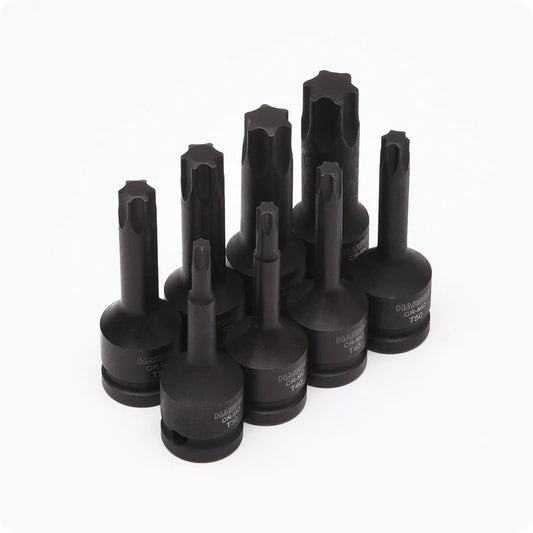 HARDEN SOCKET IMPACT TORX BIT SET 1/2" (8 PCS)