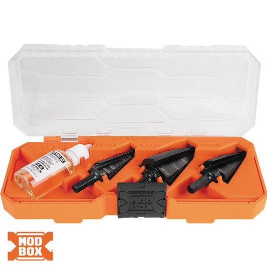 Klein Premium Electrician's 3/8-Inch Hex Step Bit Set, 3 Piece KTSBSPRO