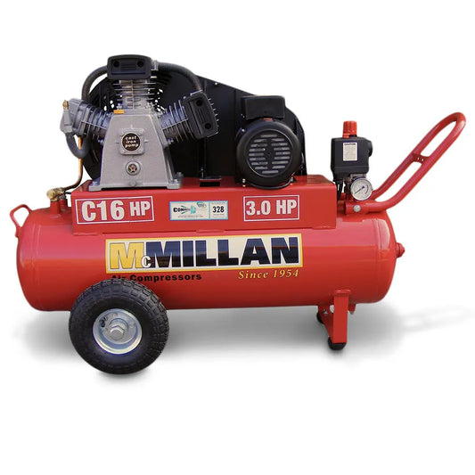 MCMILLAN Portable 3HP Single Phase 2 Stage Electric Air Compressor C16HP