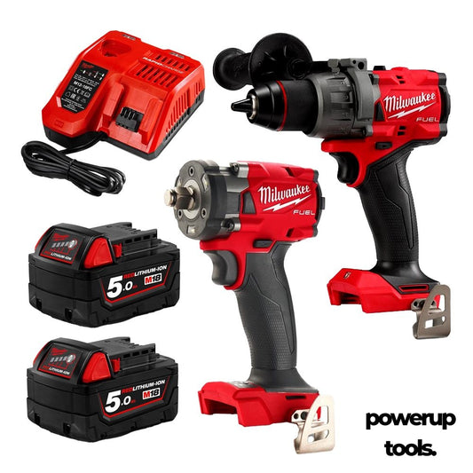 Milwaukee 18V 5.0Ah Li-ion Brushless 2 Piece Combo Kit – M18FPP2AB3502C