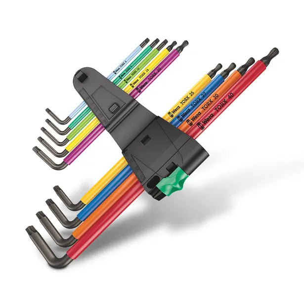 WERA 967/9 TX XL MULTICOLOUR 1 MULTICOLOUR L-KEY SET FOR TORX SCREWS, LONG - 9 PIECE WER024480