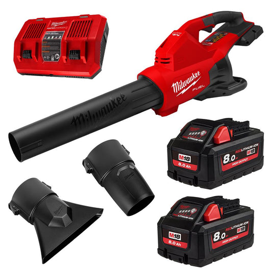 Milwaukee M18F2BL802 (18V x 2) 8.0Ah Li-ion Cordless Fuel Dual Battery Blower Combo Kit