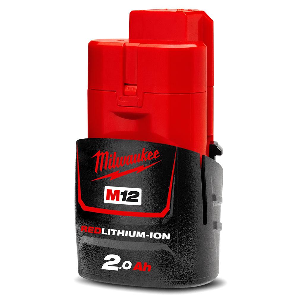 Milwaukee M12B2 12V Li-Ion 2.0Ah RED LITHIUM Battery