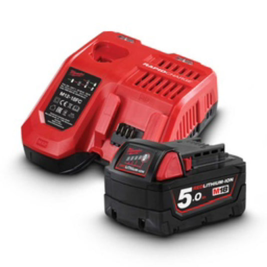 Milwaukee M18SP-501B 18V 5.0Ah Li-ion Cordless Battery and Charger Starter Pack