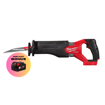 MILWAUKEE 18V FUEL™ SAWZALL™ RECIPROCATING SAW SKIN M18CSX2-0 + BONUS 18V 5.0Ah BATTERY