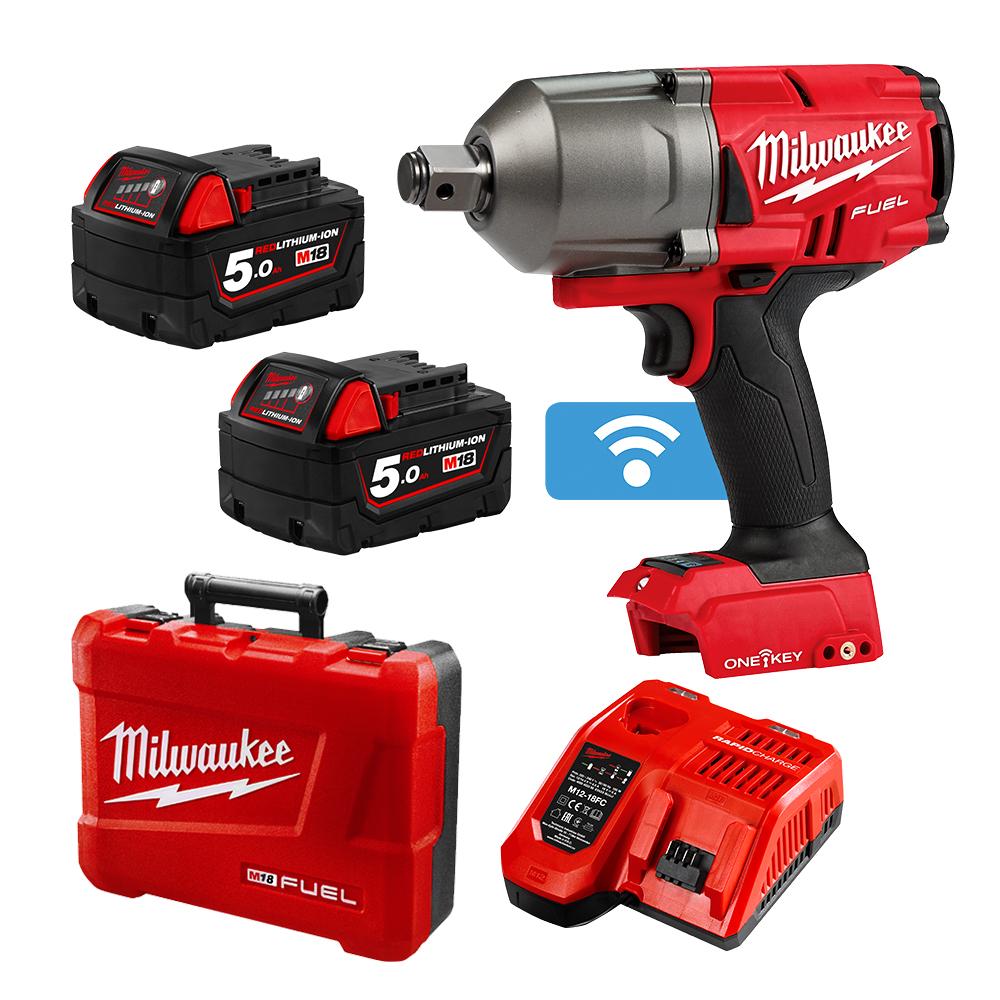 MILWAUKEE 18V FUEL™ ONE-KEY™ 3/4" 2X5.0AH HIGH TORQUE IMPACT WRENCH KIT M18ONEFHIWF34-502B