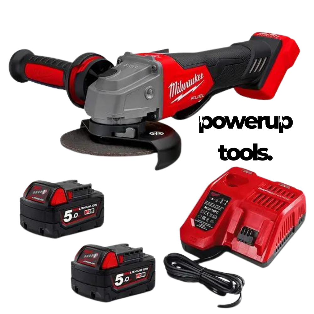 MILWAUKEE 18V 1 PIECE 2 X 5.0AH COMBO KIT M18FAG125XPD-502STB