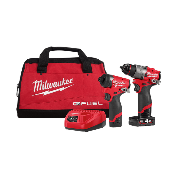 MILWAUKEE 12V 2 Piece 1 x 2.0Ah/1 x 4.0Ah Combo Kit Power Pack M12FPP2A2422B