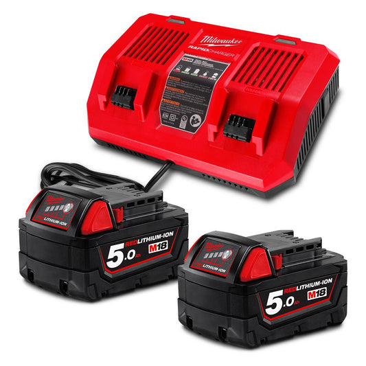 MILWAUKEE 18V REDLITHIUM™-ION 5.0AH DUAL BAY STARTER PACK M18SPD502B