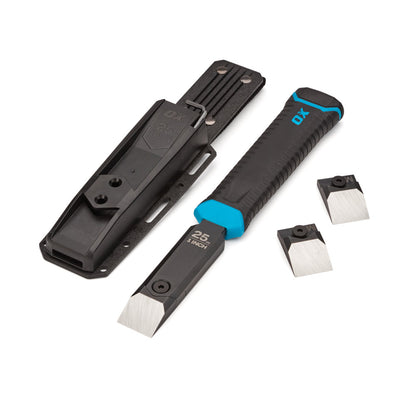 OX 25mm with 2 Spare Tips & Holster Replaceable Tip Chisel OX-P371325