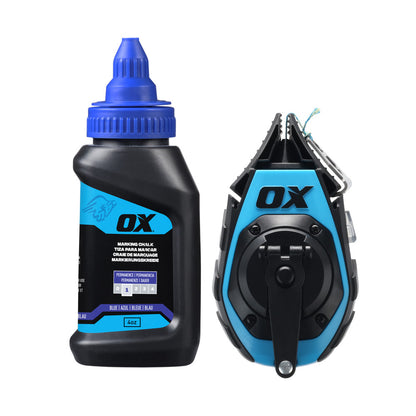 OX Pro 15m/50′ Precision Chalk Reel Value Pack – Kevlar Ultra Fine Line / 3:1 Gear Ratio OX-P630702