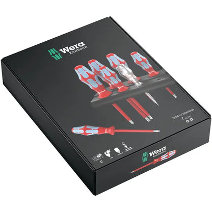 WERA 7 PIECE STAINLESS STEEL VDE SCREWDRIVER SET LASER TIP WER022728