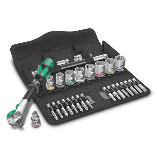 WERA 8100 SB 6 Zyklop Speed Ratchet Set 8-19mm 3/8" Drive Metric - 29 Piece WER004046